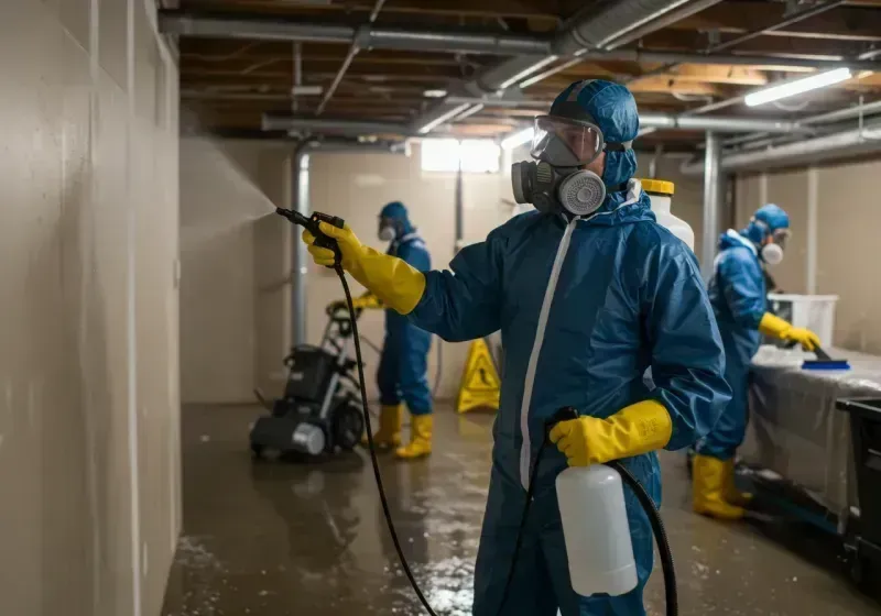 Basement Sanitization and Antimicrobial Treatment process in Rock Hill, SC