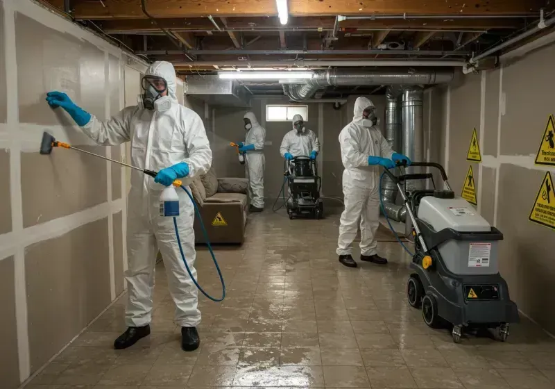 Basement Moisture Removal and Structural Drying process in Rock Hill, SC